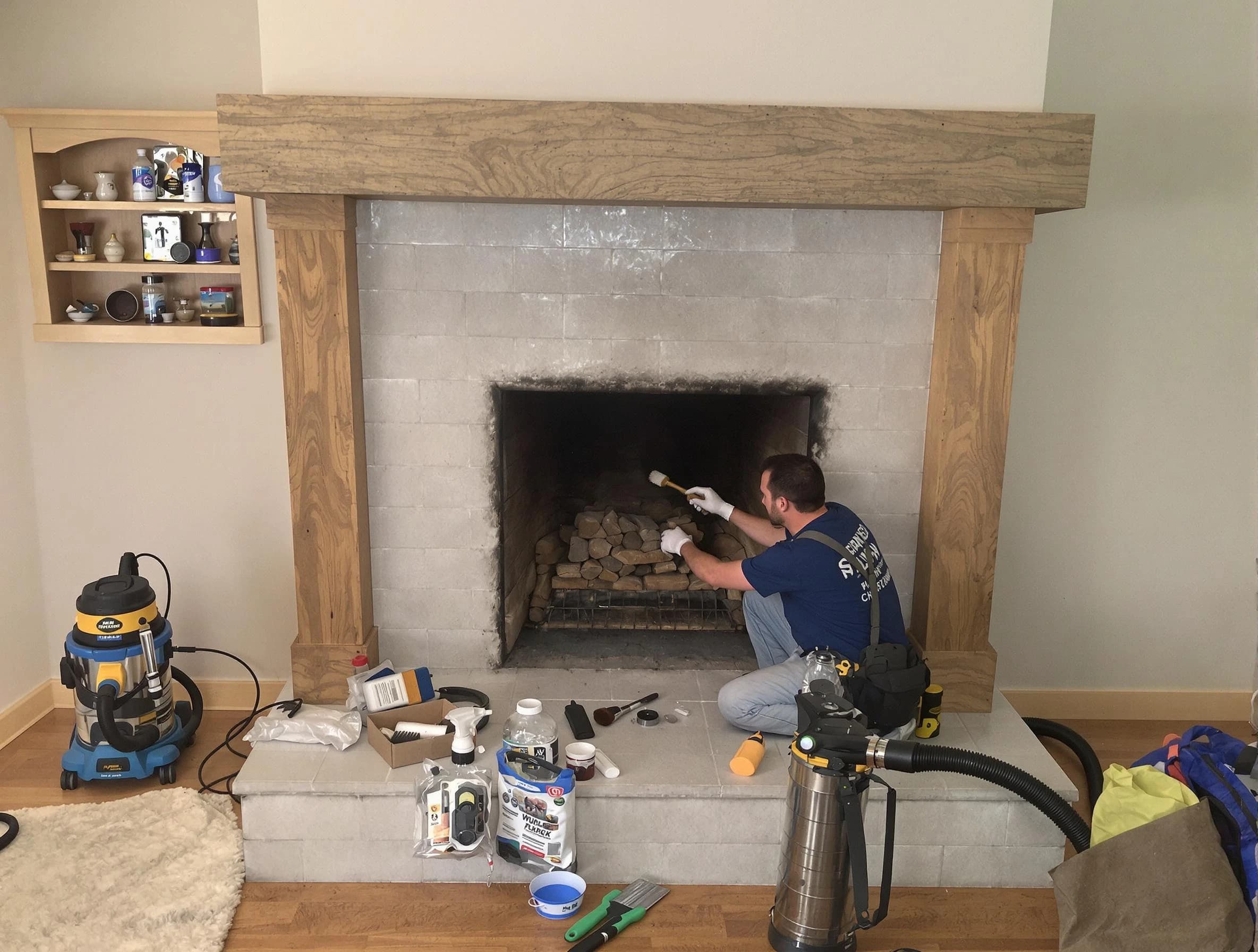 Detailed creosote removal process by Arlington Chimney Sweep in Arlington, MA