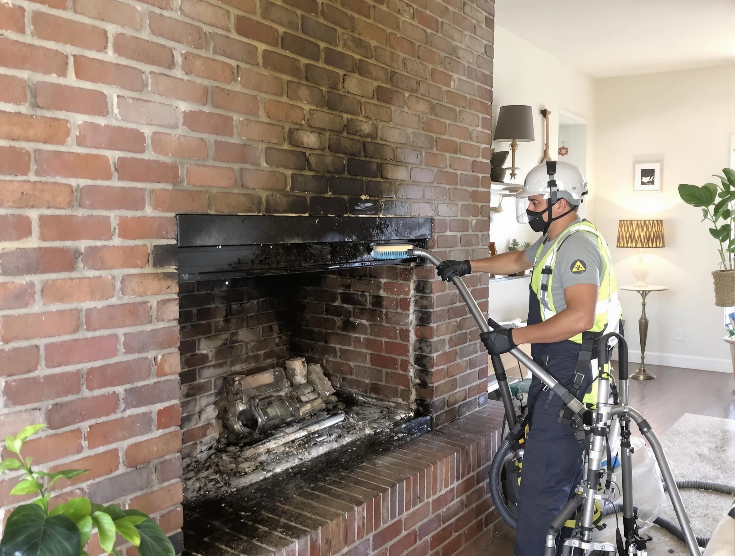 Arlington Chimney Sweep providing fireplace cleaning services in Arlington, MA
