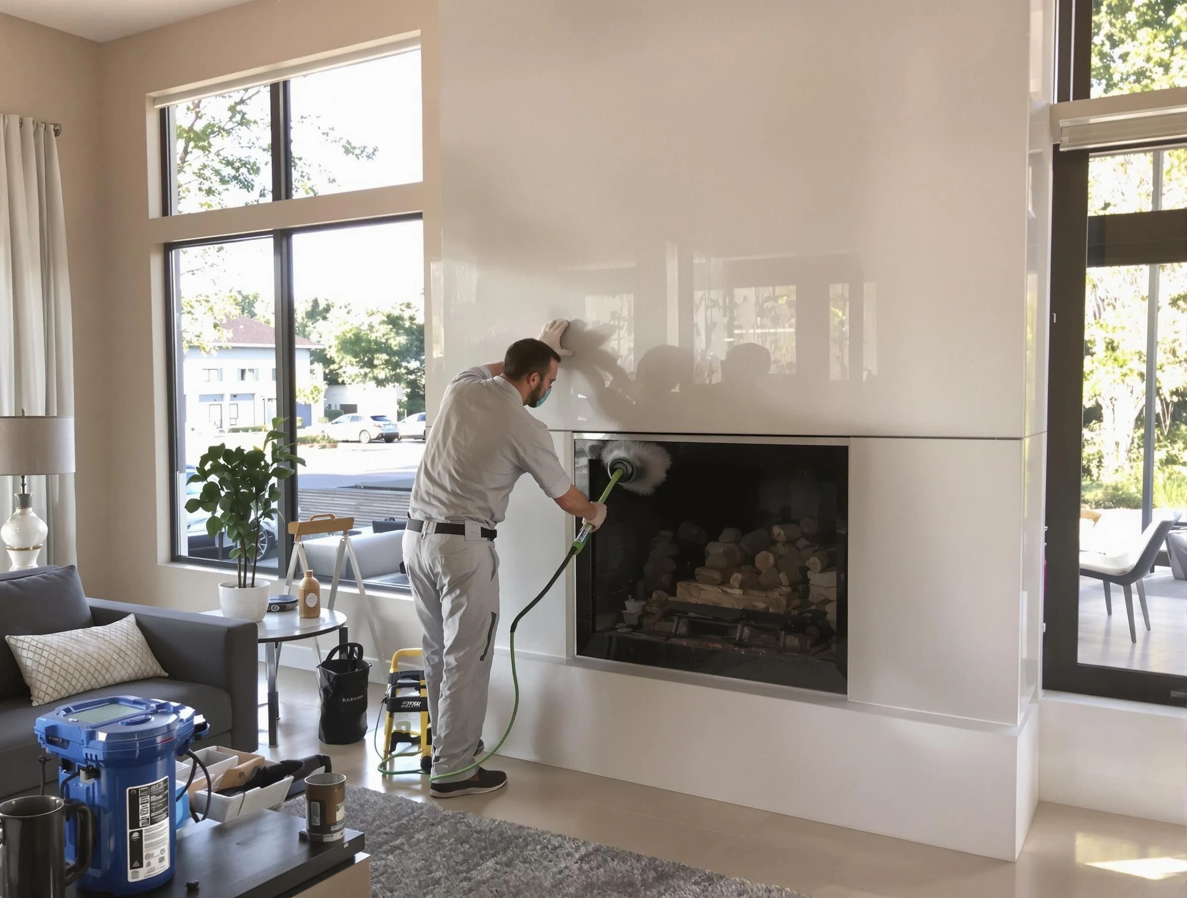 Arlington Chimney Sweep performing thorough soot removal in Arlington, MA