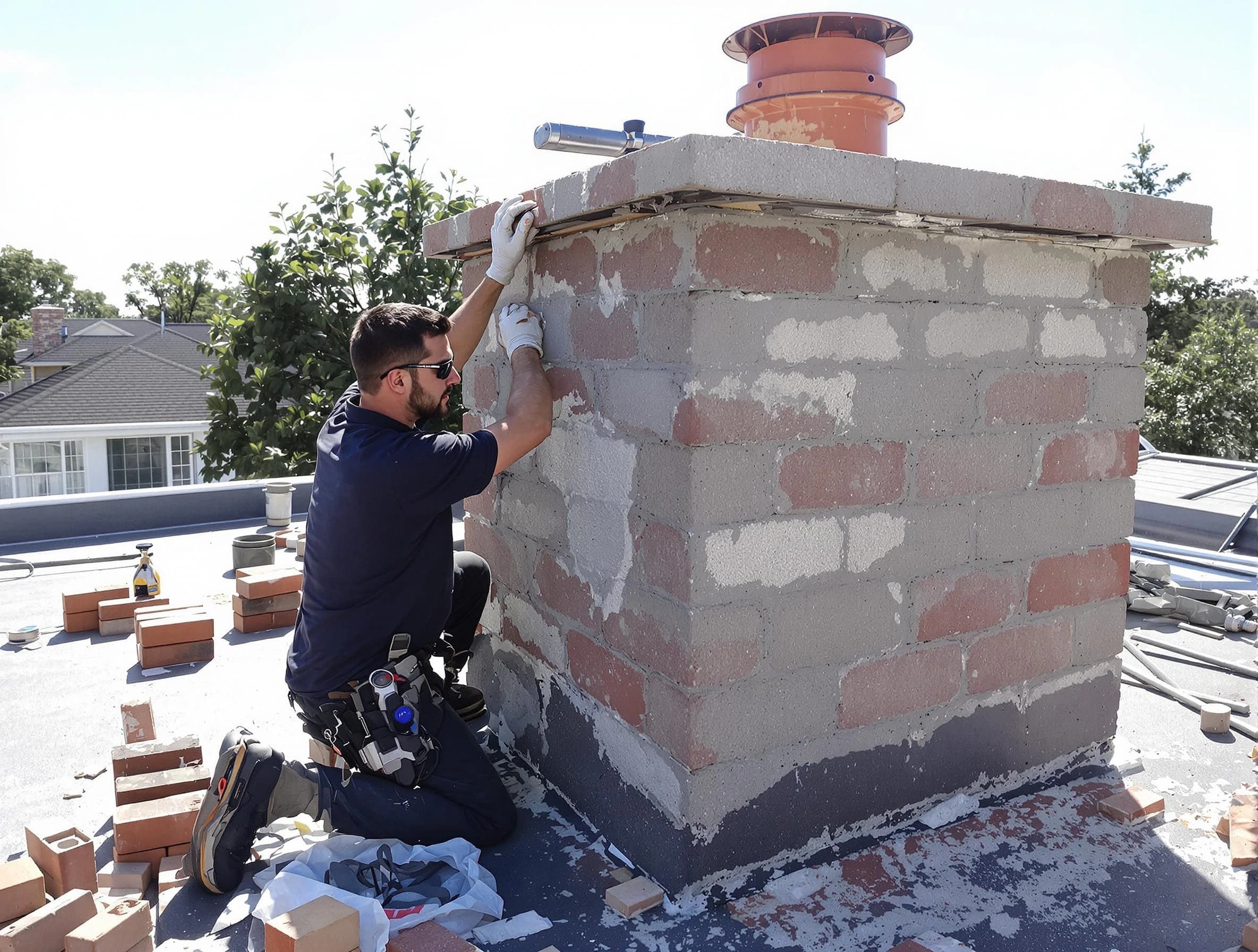 Advanced chimney repair process by Arlington Chimney Sweep in Arlington, MA