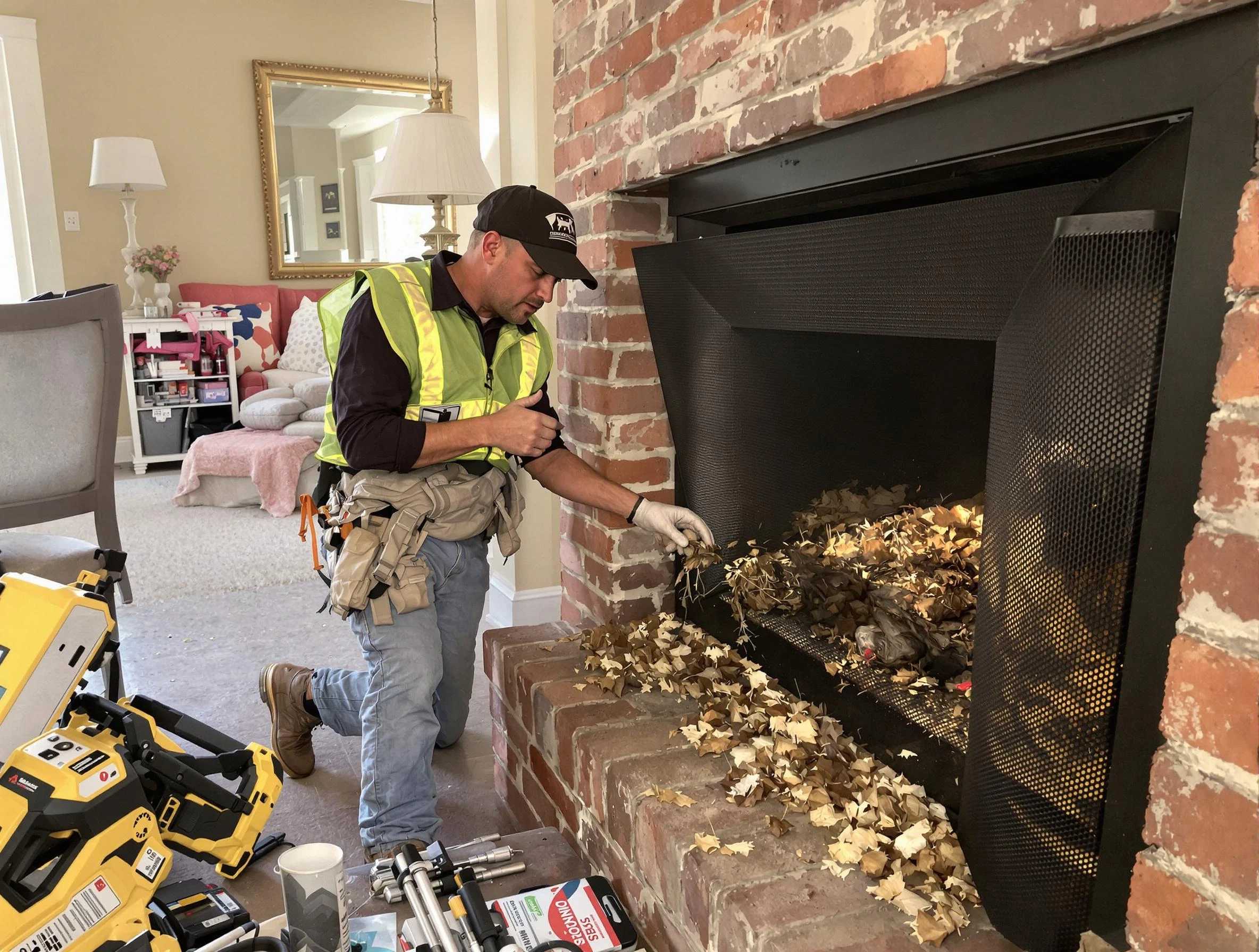Safe screening installation by Arlington Chimney Sweep in Arlington, MA