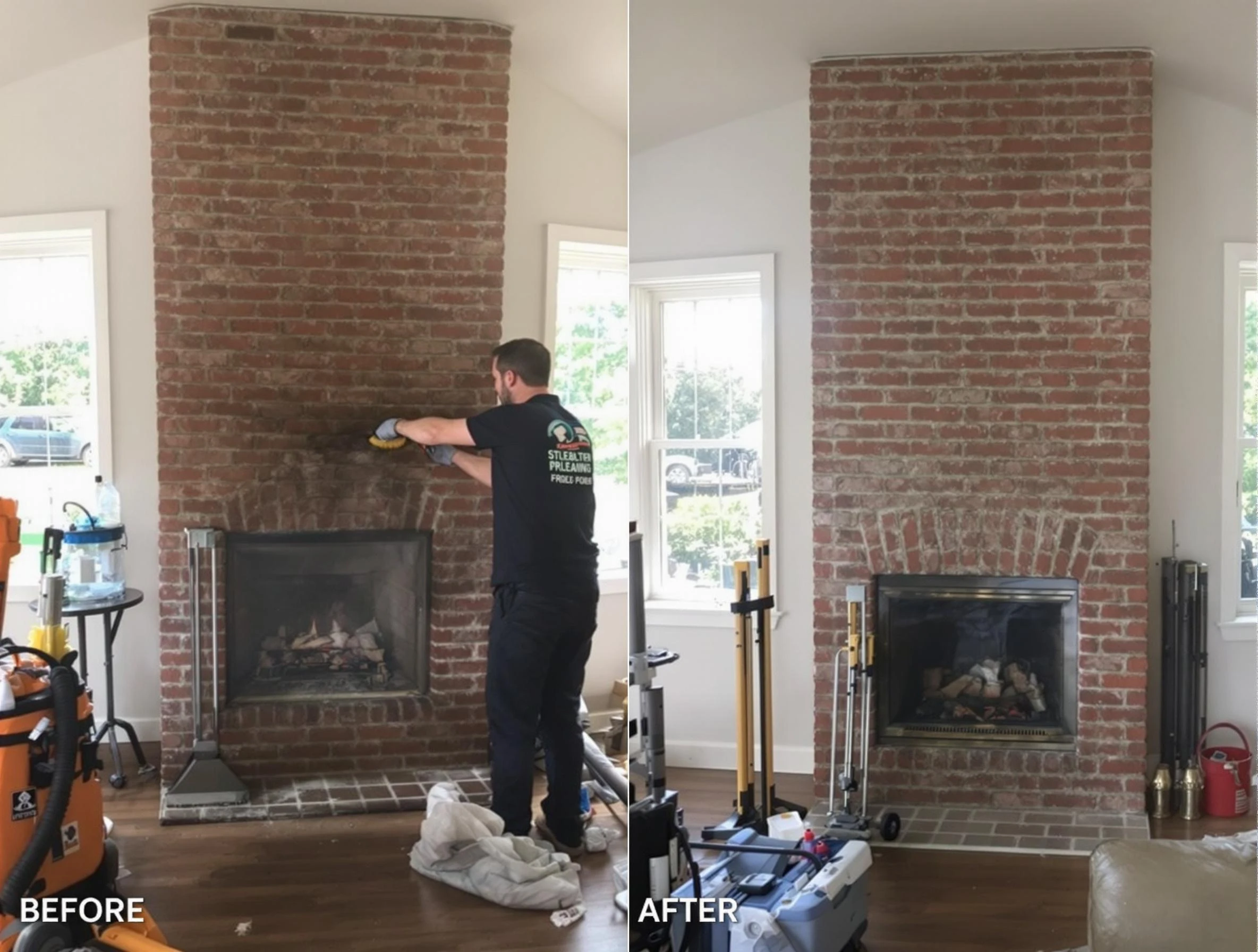 Finished chimney sweeping service by Arlington Chimney Sweep in Arlington, MA