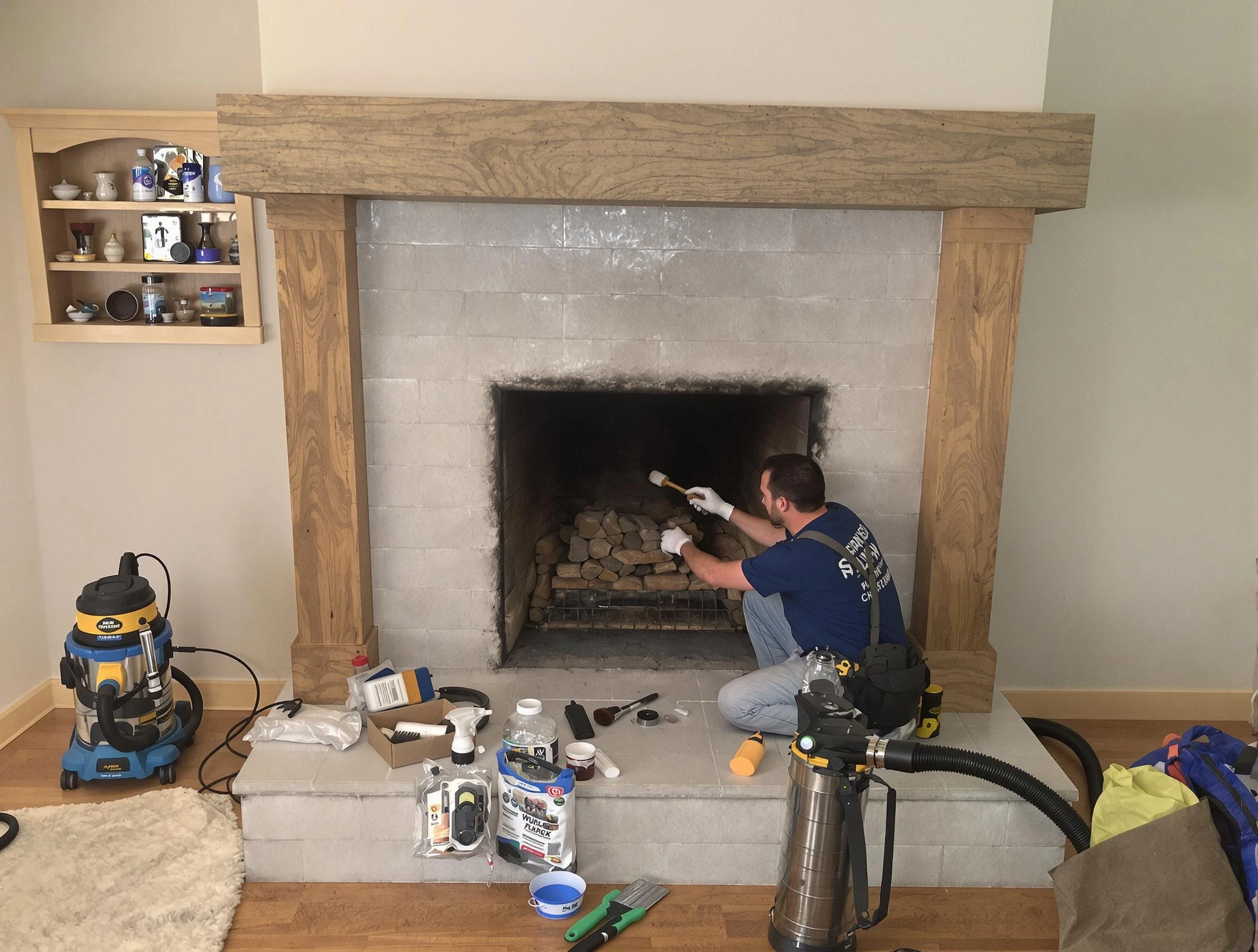 Detailed creosote removal process by Arlington Chimney Sweep in Arlington, MA