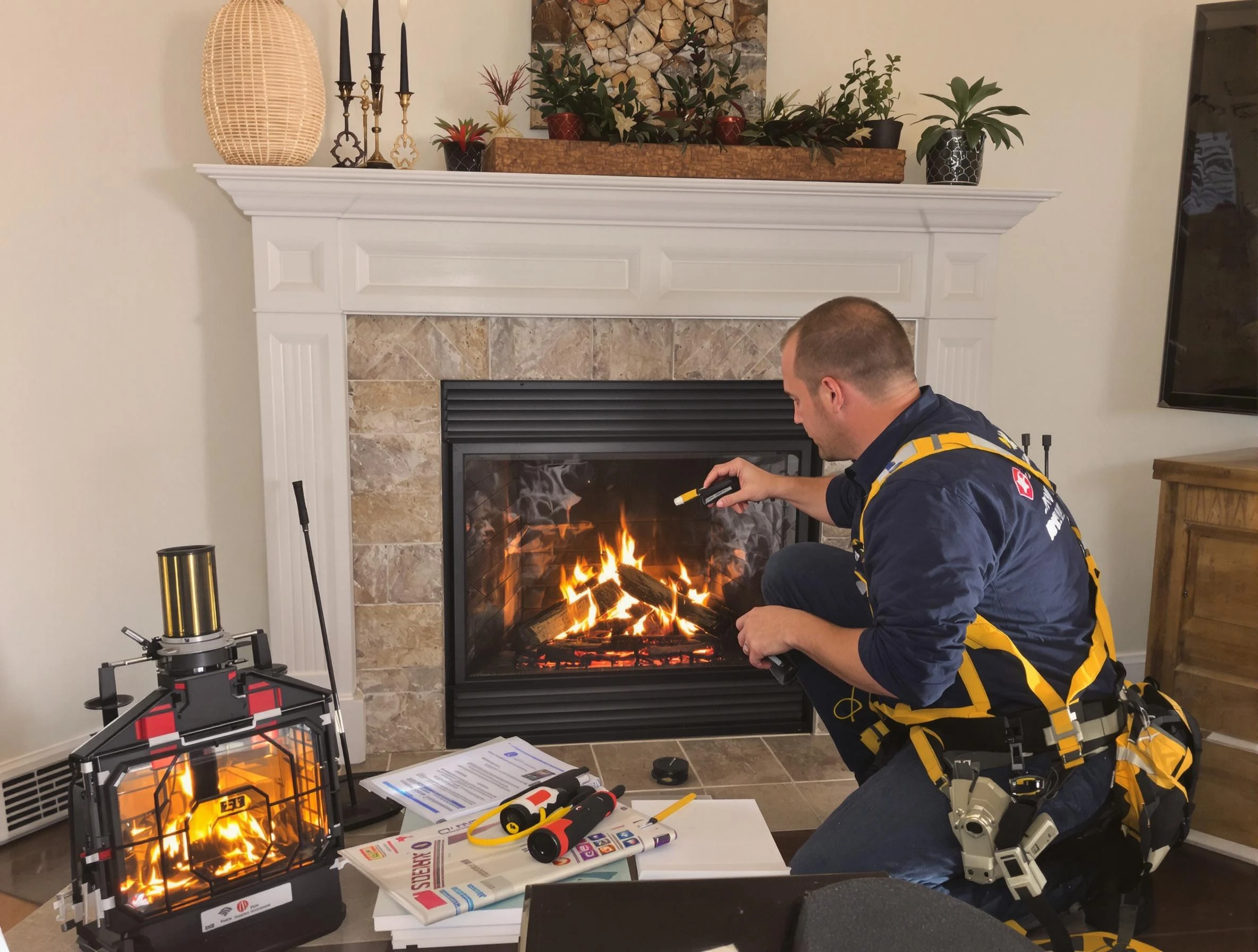 Safety-focused fireplace inspection by Arlington Chimney Sweep in Arlington, MA