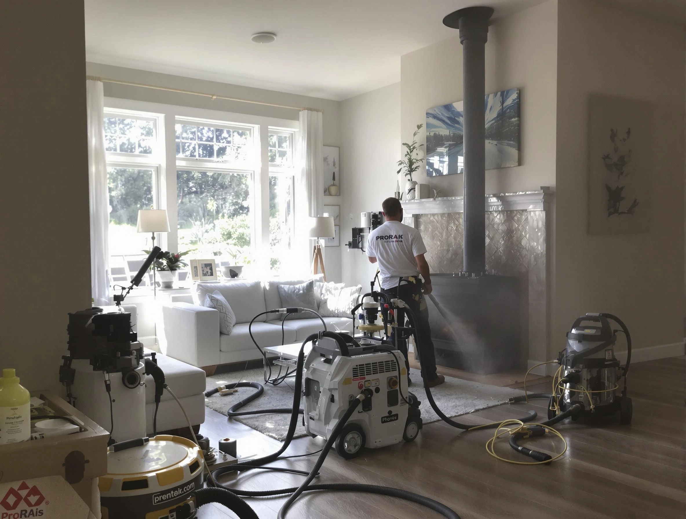 Soot removal service by Arlington Chimney Sweep for a fireplace in Arlington, MA